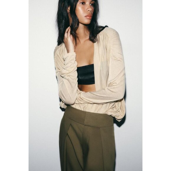 ZARA BALLOON TROUSERS WITH PLEATS - Picture 3 of 7